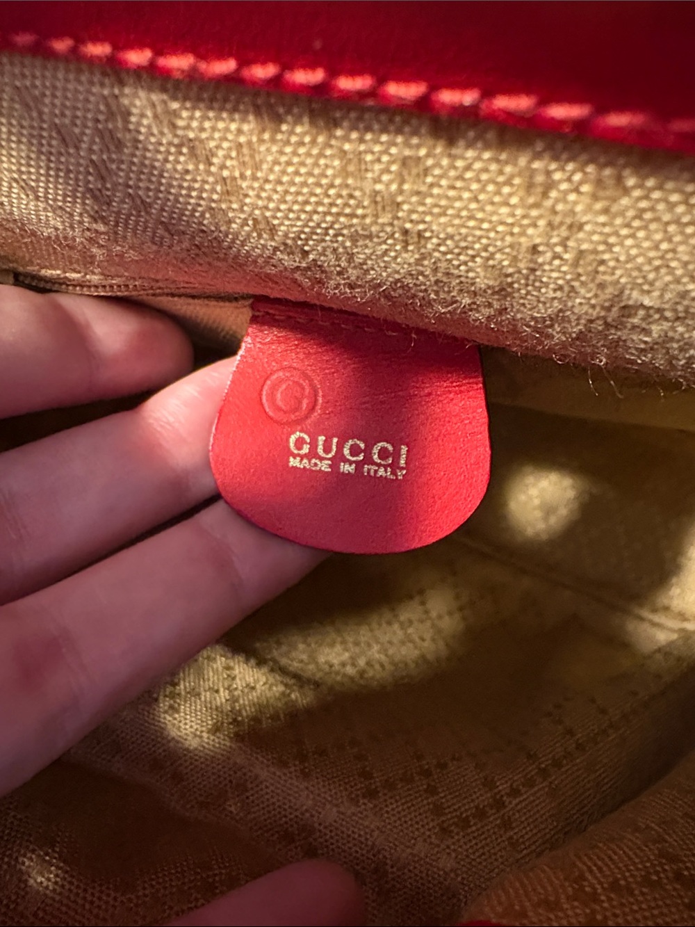 Vintage Tom Ford Era Gucci Red Mini Bamboo Backpack - Picture 10 of 16